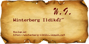 Winterberg Ildikó névjegykártya